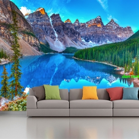 Tranh dán tường sông núi 3d m118