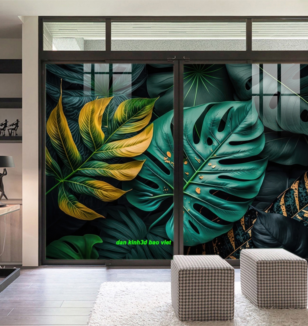 Tranh dán kính 3d 2 mặt tr399