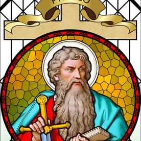 Tranh dán kính công giáo cg002