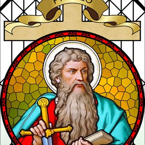 Tranh dán kính công giáo cg002