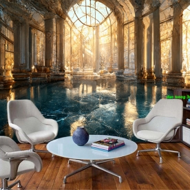 Tranh dán tường cho quán cafe n2005-274