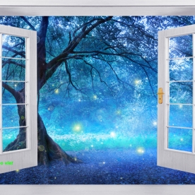 Tranh dán tường cửa sổ 3d n2005-272
