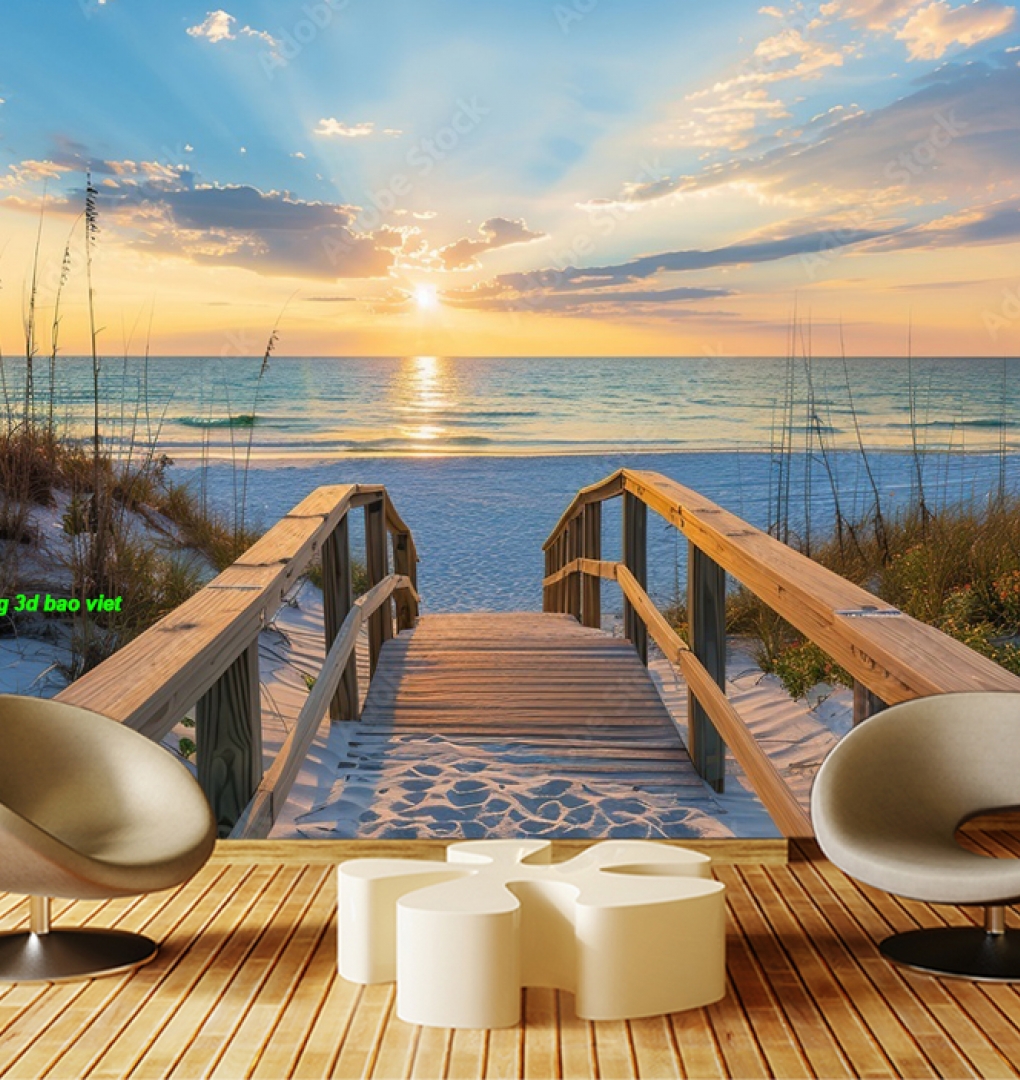 Tranh dán tường phong cảnh biển n2005-271