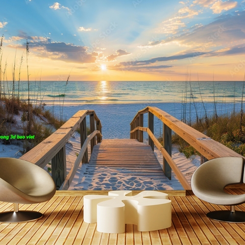 Tranh dán tường phong cảnh biển n2005-271