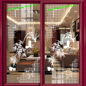 3d art glass decal sticker glass066