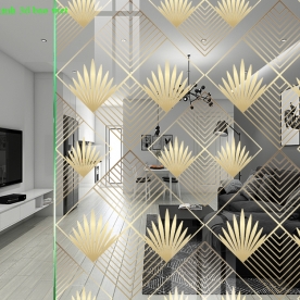 3d art glass decal stickers for tempered glass glass064