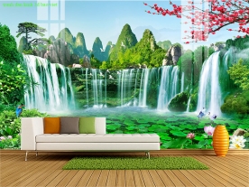3d feng shui living room wallpaper ft149