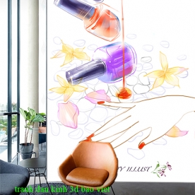 2 sided 3d glass stickers for nail salons nail008