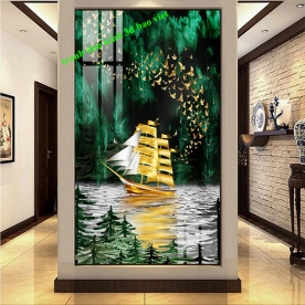 Beautiful 2 sided 3d glass stickers k509