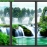 3d waterfall wall mural w215