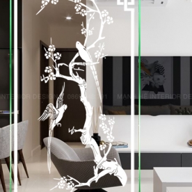 Decal dán kính nghệ thuật 3d đẹp glass096