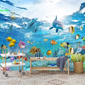 Tranh dán tường phong cảnh biển 3d n2003-147