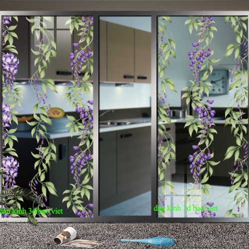 High quality transparent glass decal vines se176