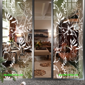 Transparent 3D art glass decal glass141
