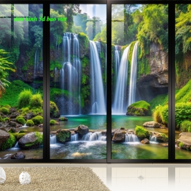 Tranh dán kính 3d 2 mặt phong cảnh đẹp n2004-326