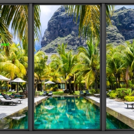 Tranh dán kính 3d 2 mặt phong cảnh thiên nhiên n2004-348