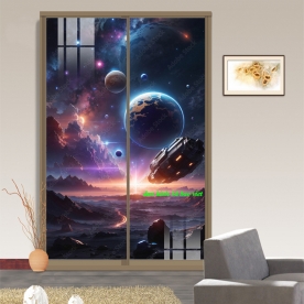 Universe 2-sided 3D glass sticker n2004-229