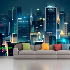 Tranh dán tường cảnh thành phố fm615