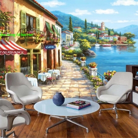 Tranh dán tường cho quán cafe n2004-306