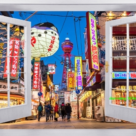 Tranh dán tường cửa sổ 3d fm611s