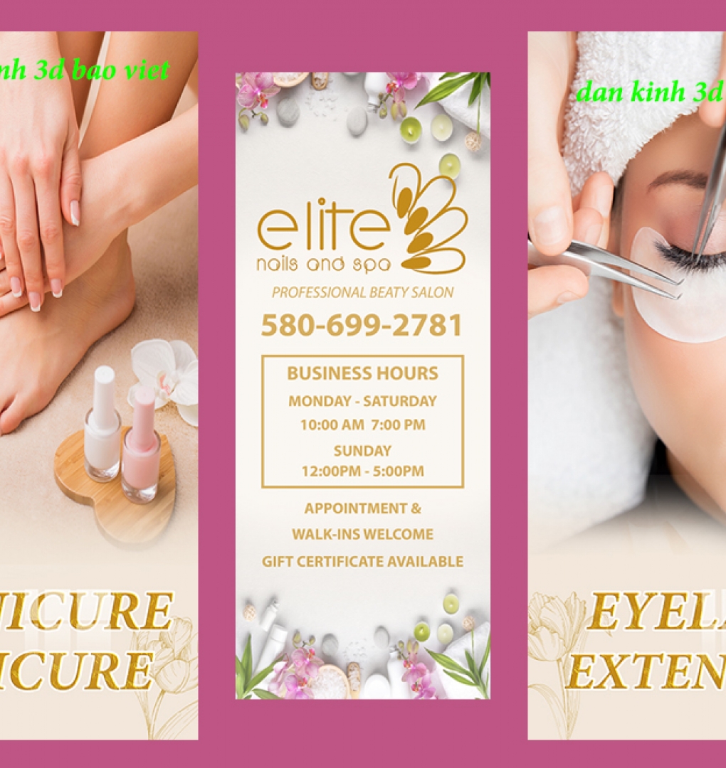 Decal dán kính cao cấp nhìn 1 chiều spa nails nails066