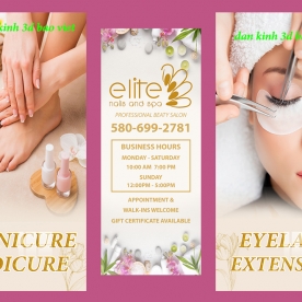 Decal dán kính cao cấp nhìn 1 chiều spa nails nails066