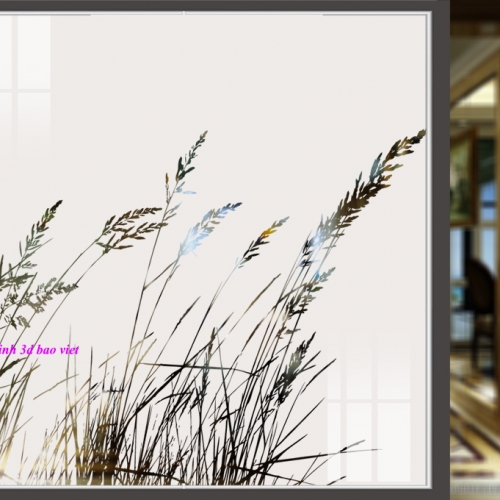 Decal dán kính nghệ thuật 3d mờ glass164m