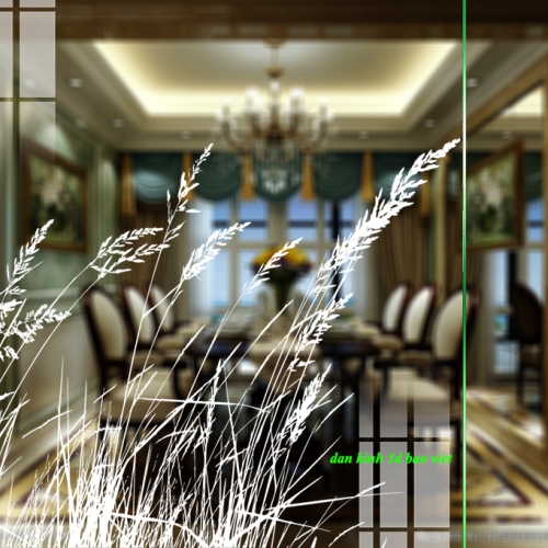 Decal dán kính nghệ thuật 3d trong suốt glass164