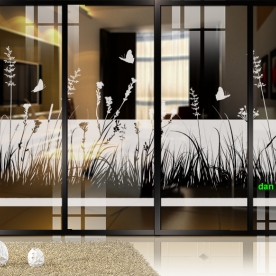 Decal dán kính nghệ thuật glass081