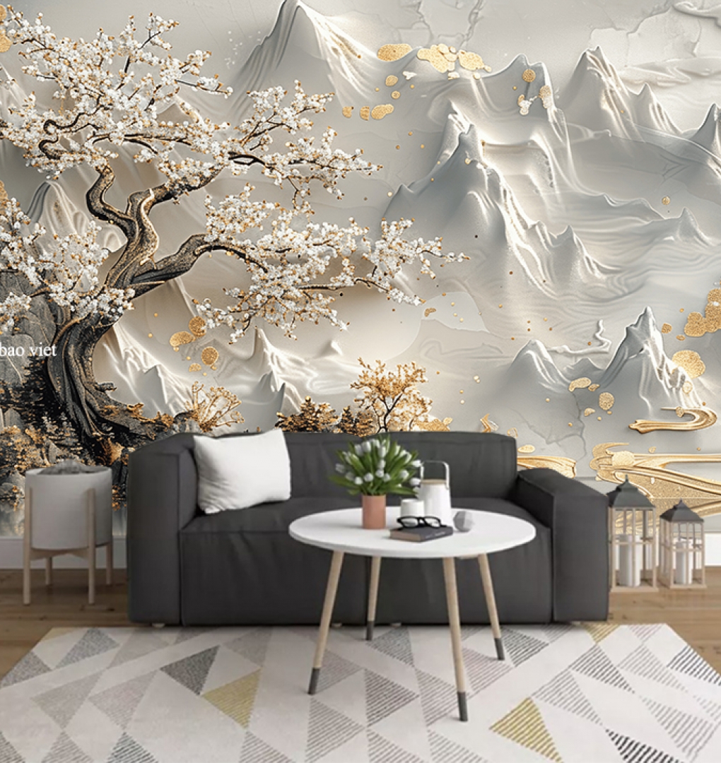 Giấy dán tường phòng khách 3d-267