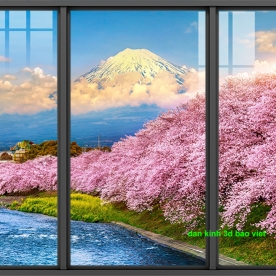 Tranh dán kính 3d 2 mặt phong cảnh m123