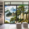 Tranh dán kính 3d 2 mặt ft167