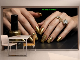 Tranh dán tường 3d nails spa n2026-226
