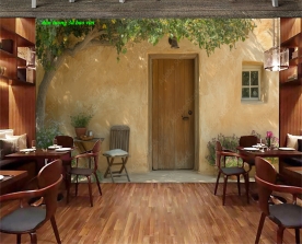 Tranh dán tường cho quán cafe n2026-223