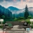 Mountain river wall murals m096
