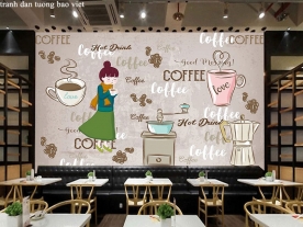 Wallpaper for cafe milk tea me121