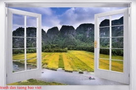 Wall paintings of 3d windows m095