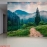 Mountain river wall murals m096