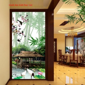 Double-sided glass painting k414