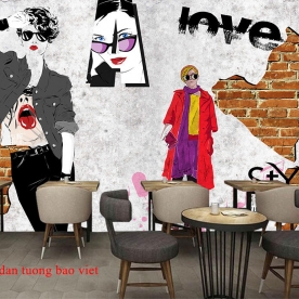 Wall murals for cafe fm550