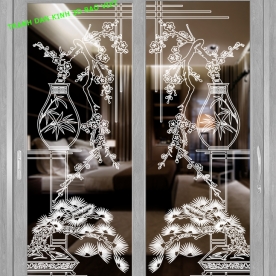3d art glass decal sticker glass070