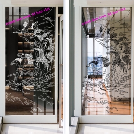 Unique art glass decal sticker glass068