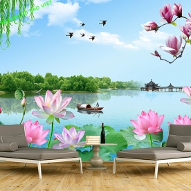 3d wallpaper living room ft151