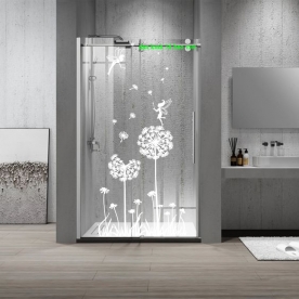 Decal dán kính nghệ thuật cho phòng tắm glass098