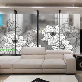 Deacal dán kính nghệ thuật 3d trong suốt glass145