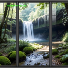 Tranh dán kính 3d 2 mặt phong cảnh n2004-363