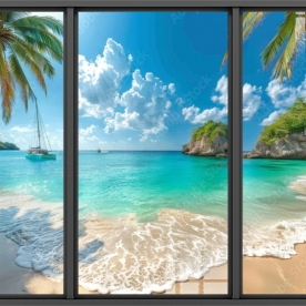 Tranh dán kính 3d 2 mặt phong cảnh n2004-364