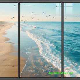 Tranh dán kính 3d 2 mặt phong cảnh n2004-379