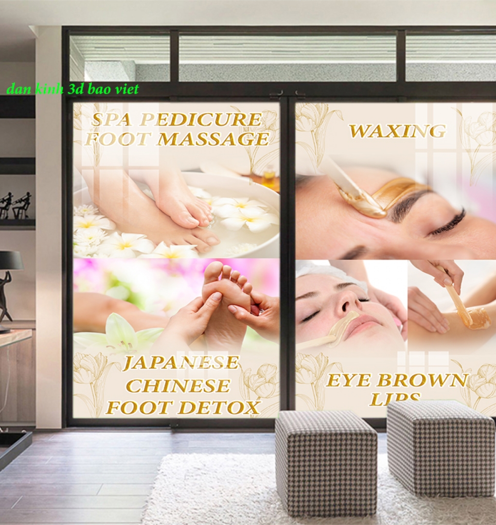 Decal dán kính cao cấp nails spa nails067