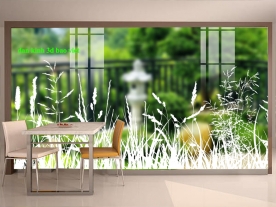 Decal dán kính nghệ thuật 3d trong suốt glass168